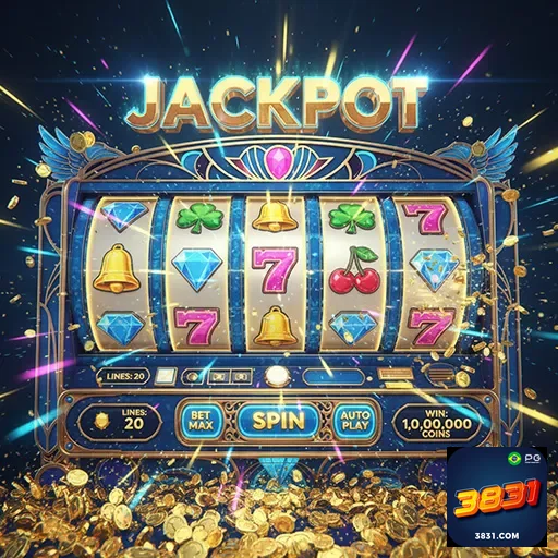 Imagem de máquinas de caça-níqueis no site 3831, mostrando diferentes jogos de slots coloridos e atraentes.